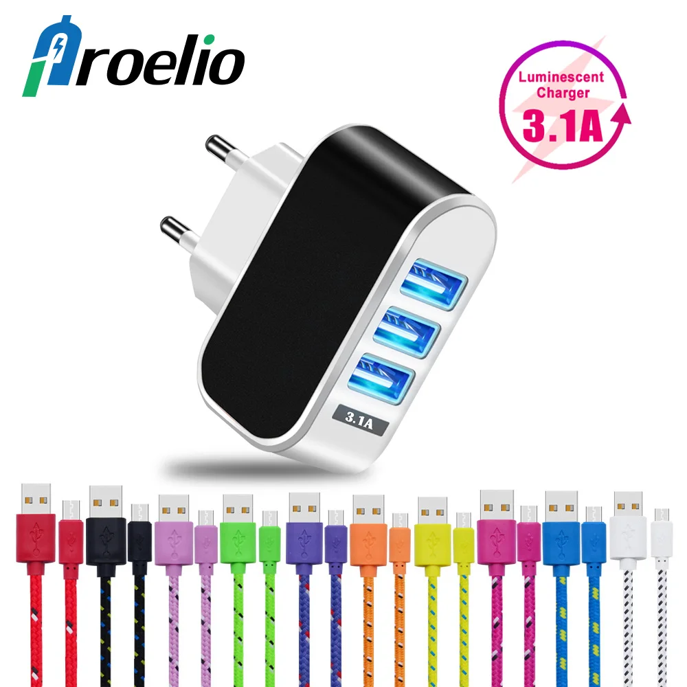

Proelio USB Charger Mobile Phone Fast charger For iPhone 7 8 Plus X XR XS Max Travel Wall Adapter EU Plug For Samsung For Xiaomi