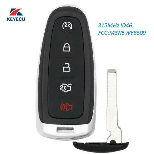 Запасной пульт дистанционного запуска KEYECU Smart Prox Key Transmitter Для Ford M3N5WY8609 HU101|Ключ от