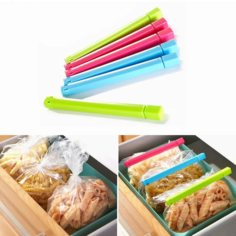 

6PCS/set Plastic Food Snack Bag Sealing Clips Sealer Clamp Kids Food Keep Fresh Ziplock Clip Boot Clamp Kitchen Accessories
