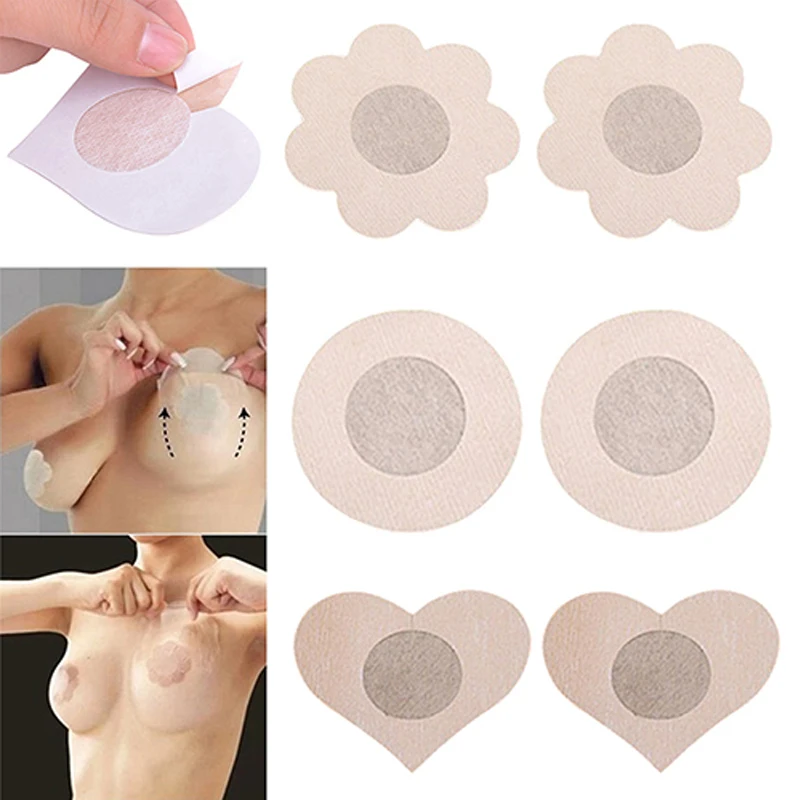 

New Women Chest Cover Invisible Breast Lift Tape Overlays Bra Nipple Intimates Adhesivo Bra Pad Paper Nipple Covers Accessories