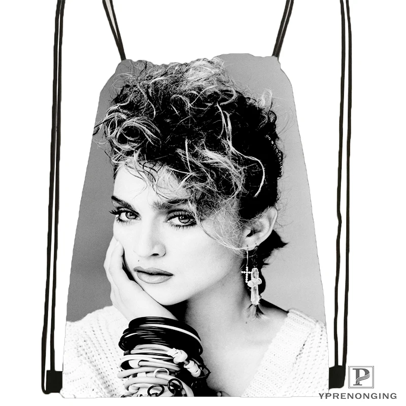 Изготовленная на заказ Мадонна походная сумка на шнурке милый рюкзак для детей(черная спинка) 31x40 см#180531-03-49