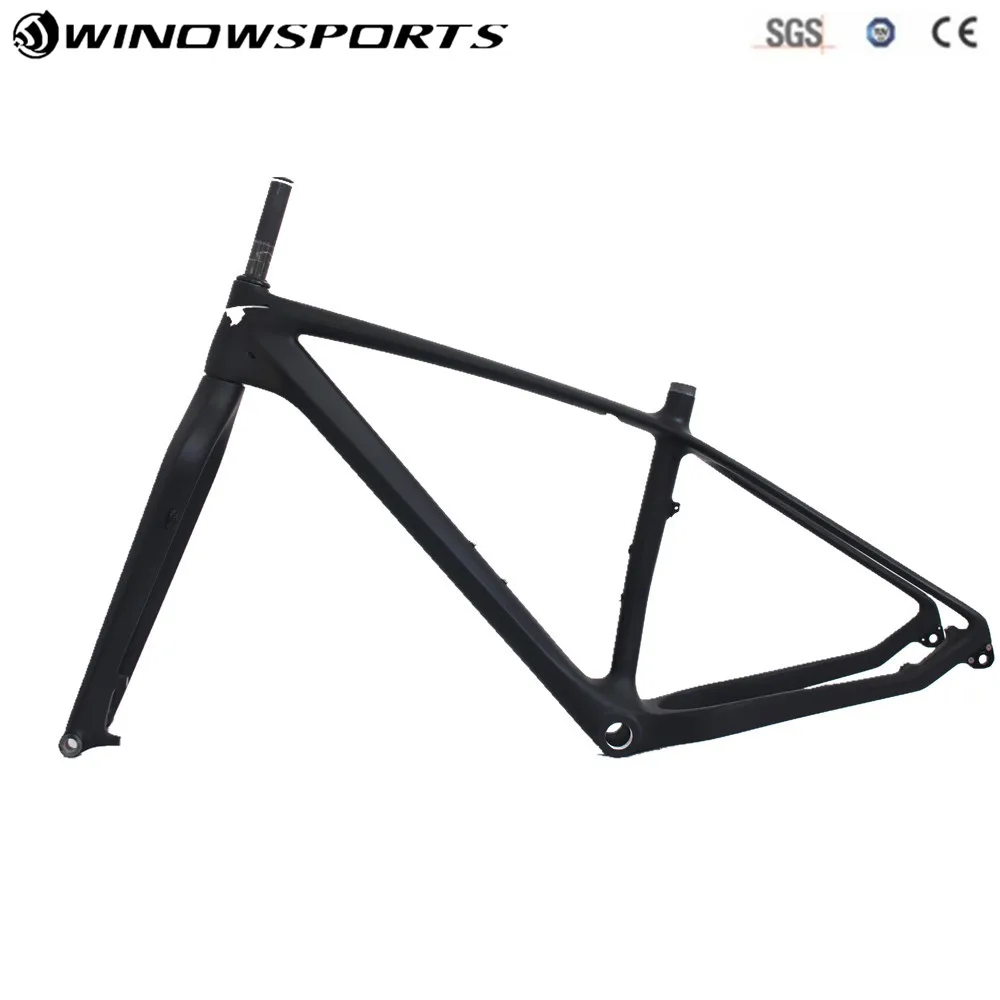 Cheap Carbon fat bike frame with fork 26er BSA carbon snow bike frameset snow bike frame fatty frame 197 rear space 5