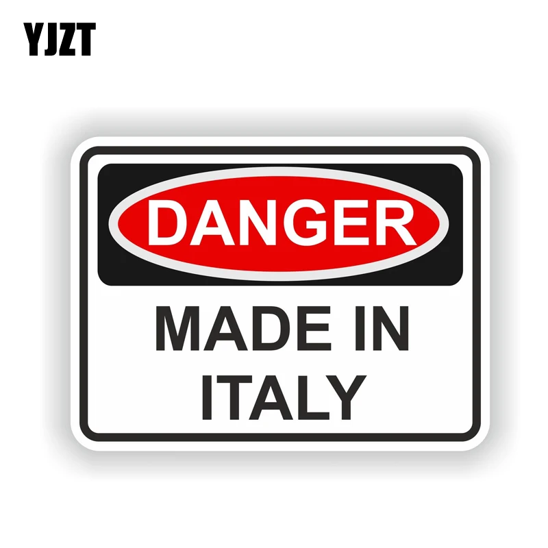 

YJZT 14,6 см * 10,6 см, автомобильный Стайлинг, Сделано в Италии, наклейка на тело Автомобильная наклейка с предупреждением об опасности 6-1775