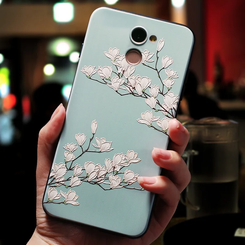 3D с тиснением и изображением Coque для huawei Honor 8X вид 20 6A 7A 9 10 играть Коврики P10 P30 P20 Lite