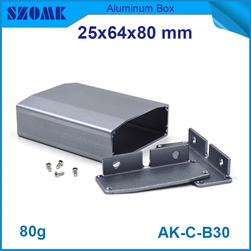 

top sales control case electrical aluminium enclosure (10pcs) anodizing industry box 25*64*80mm