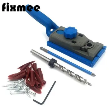 

NEW 2 in 1 Genius Woodworking Pocket Hole Jig Kit Set 9.5mm Drill For Pilot