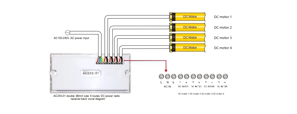 Olide контроллер для 4 электрических оконные открывающие устройства, DC Rceiver Ffor подключение 4 автоматическое устройство открывания окон