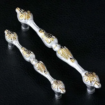 

128mm european high quality handles ivory white kitchen cabinet pulls zinc alloy drawer dresser wardrobe cupboard handles pulls