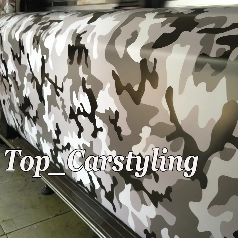 winter snow white black grey arctic camo vinyl car wrapping styling foile sheets film vinyle (3)