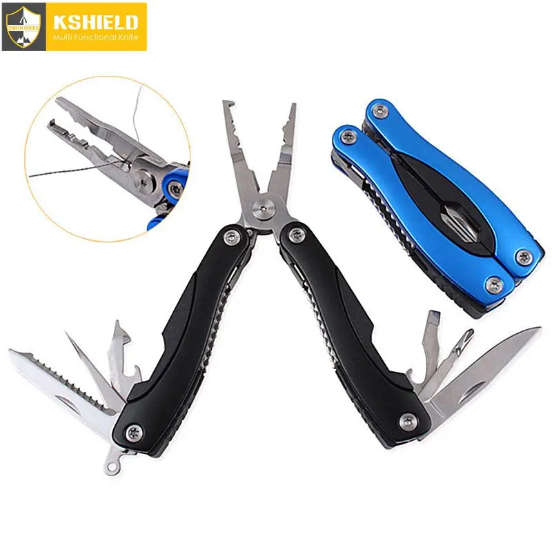 

KSHIELD Fishing Pliers Outdoor Camping Fish Line Cutter Scissors Multifunction Fish Hook Remover Folding Knife Multi Tool