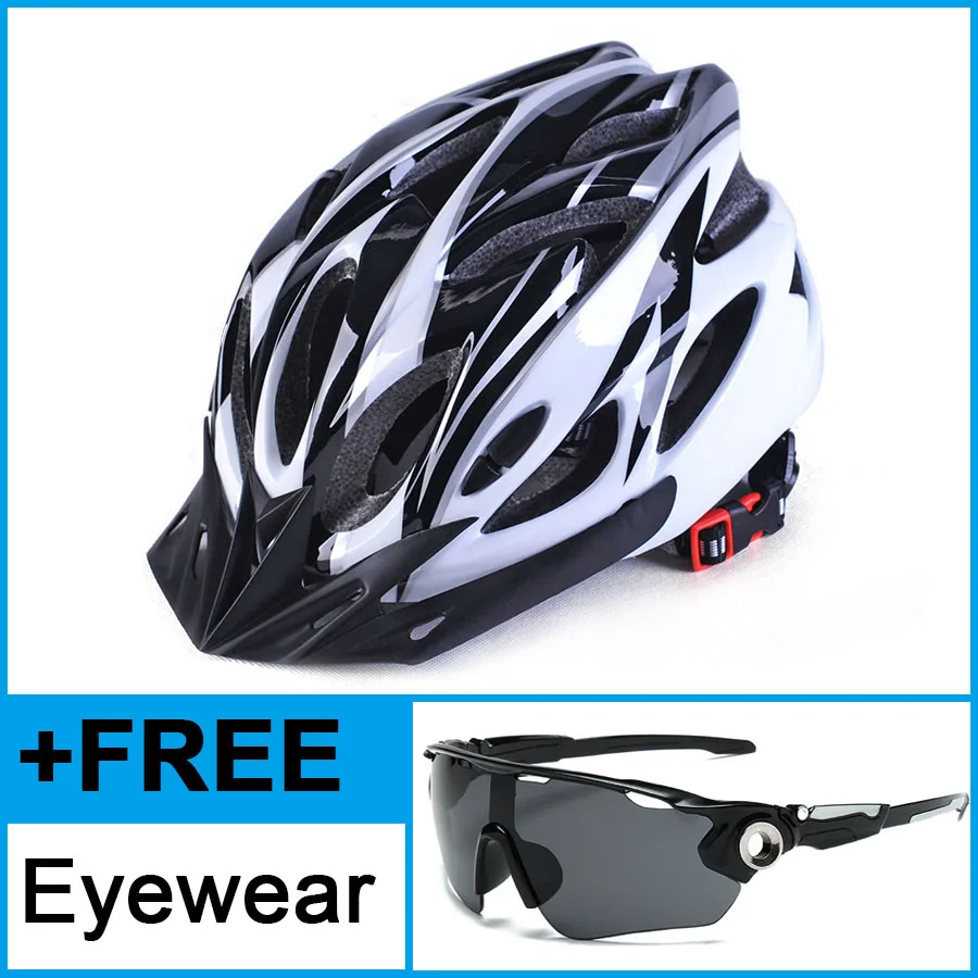 Ультралегкий велосипедный шлем унисекс дорожный горный велосипед Велоспорт протектор шлема спортивный шлем регулируемый разноцветный шлем - Цвет: White black