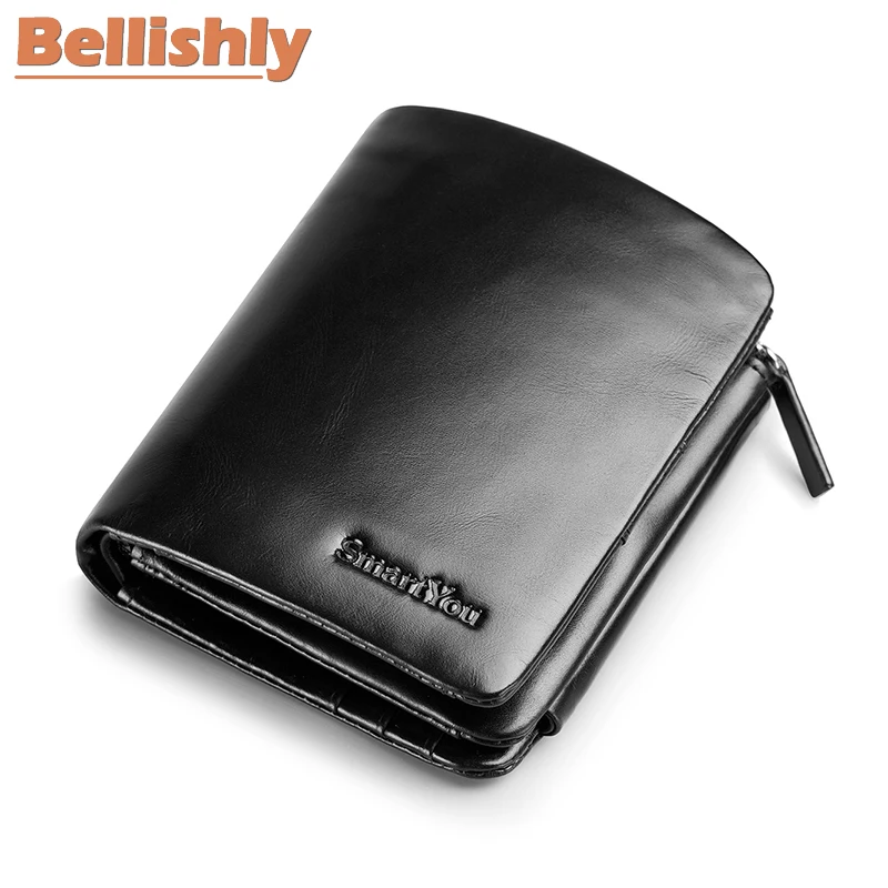 

Bellishly Big Capacity Men Wallets Super High-quality Leather Men's Smart Genuine Leather Wallet Male Luxury Mens Vintage Purse