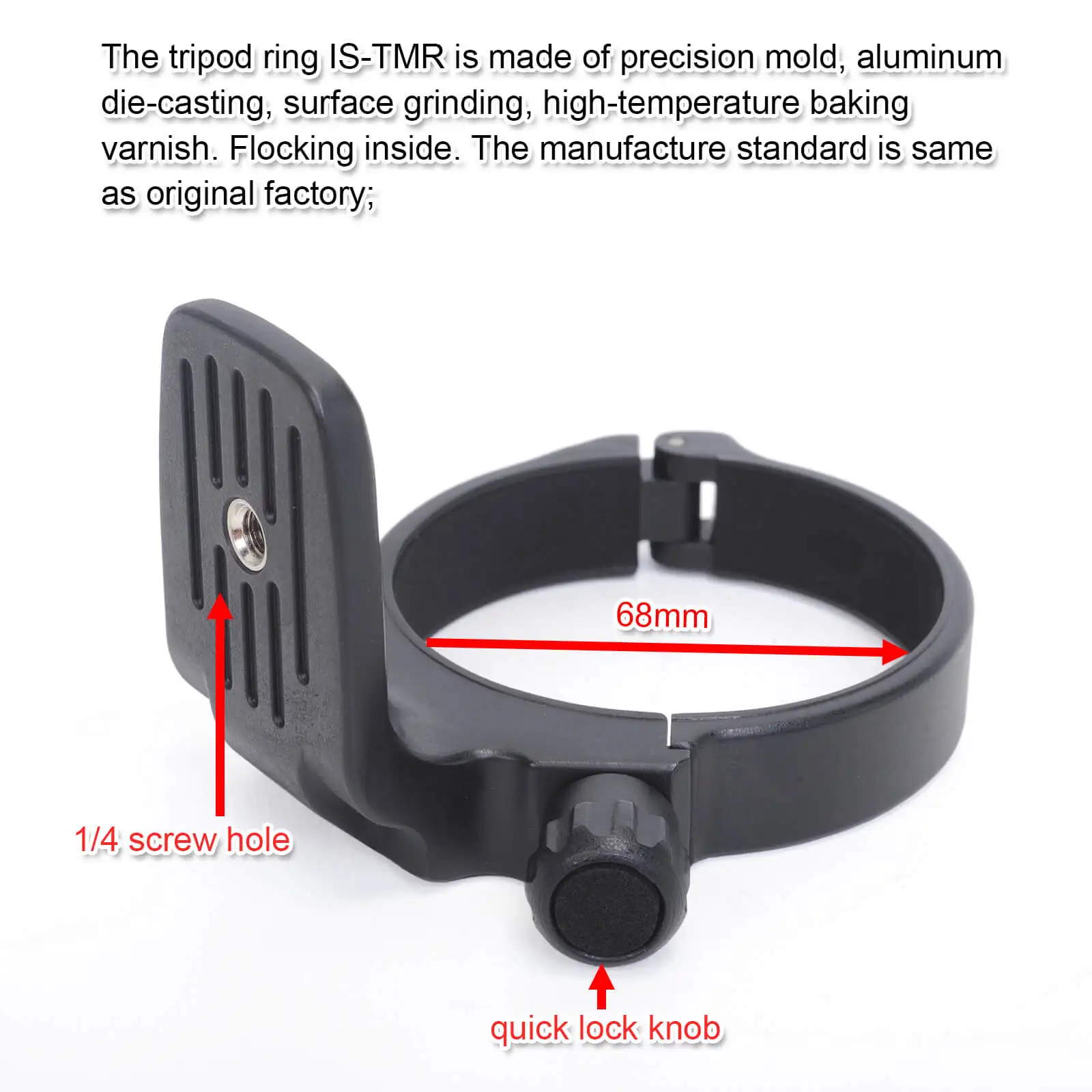 Tripod Mount Ring with 1/4 Screw Hole and ET-73 Front Lens Hood Protective Cover for Canon EF 100mm f/2.8L Macro IS USM Lens