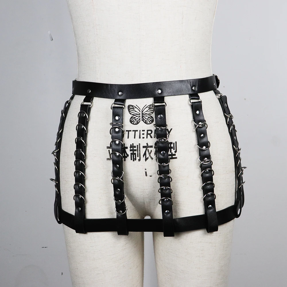 

2019 New Female Metal Clip Leather Garters Prom Dress Adjustable Waistband Suspenders Women Lingerie Restraint Harness Straps
