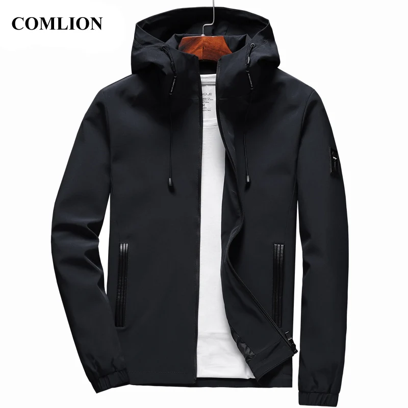 Kopen Jas Mannen Nieuwe Aankomst Casual Solid Hooded Jassen Heren Mode Rits Uitloper Slim Fit Lente Herfst Kleding Hoge Kwaliteit C32