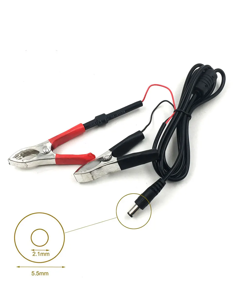 Car Battery Alligator Clips to Male DC Connector 5.52.1mm Plug Adapter for Automobile with 1.4m Wire DIY Outdoor LED Lighting (3)