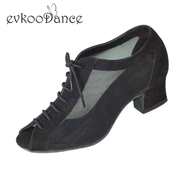 

Black Skin White Black Nubuck Khaki Red With Mesh Heel Height 4.5cm 8cm Size US 4-12 Dancing Latin Shoes For Women NL052