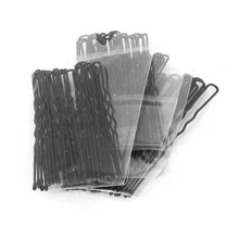 HTHL-металлическая женская заколка для волос u-образный зажим одиночный зубец 100 шт черный