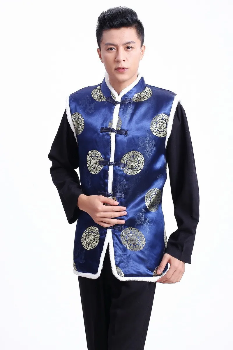 Шанхай история новая распродажа Этническая одежда китайские традиционные жилеты для мужчин китайские традиционные куртки 2 цвета