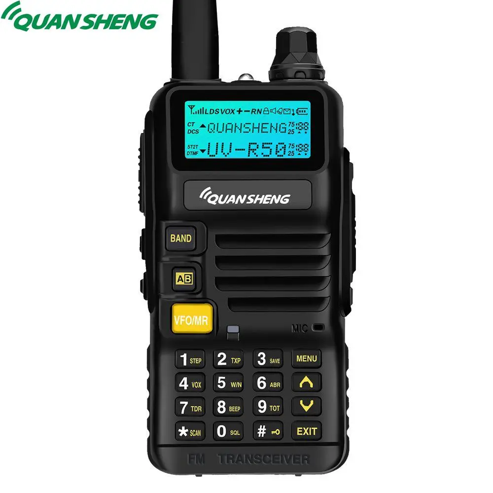 Портативная рация Quansheng UV R50 Talkie VHF UHF Двухдиапазонная дальнего радиуса действия