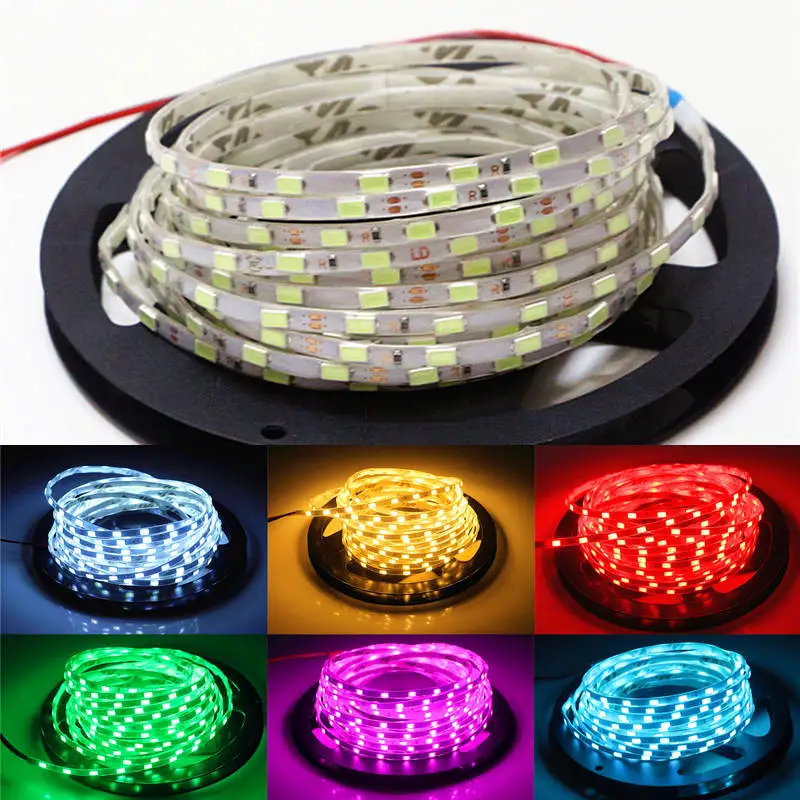 1 м 5 60 светодиодов/м IP67 водостойкая Светодиодная лента RGB SMD5630 12В Диодная для