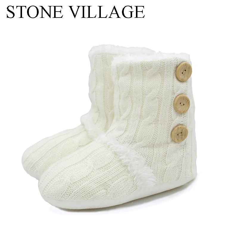 New Arrival Free Size EU35 38 Warm Soft Woolen Indoor Slipper Non Slip