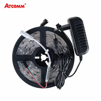 

5M 5050 2811IC RGB LED Strip Light With 3Key 17 Key Controller 12V 3A Power Adapter TV Desktop PC Fish Tank Backlight Lighting