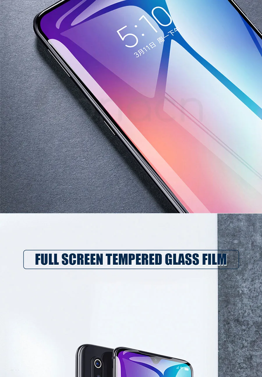 9D Защитное стекло для Xiaomi mi 8 9 SE A1 A2 Lite Защита экрана для mi Pocophone F1 Max 3 2 Note 3 чехол с пленкой из закаленного стекла