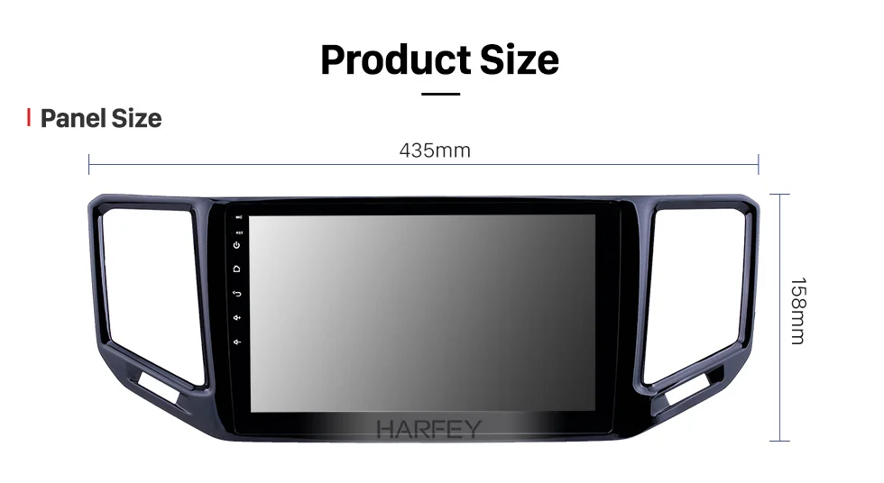 Sale Harfey 10.1 inch Autoradio Android 8.1 HD Touchscreen GPS Navigation Radio for VW Volkswagen Teramont 2017-2018 support Carplay 14
