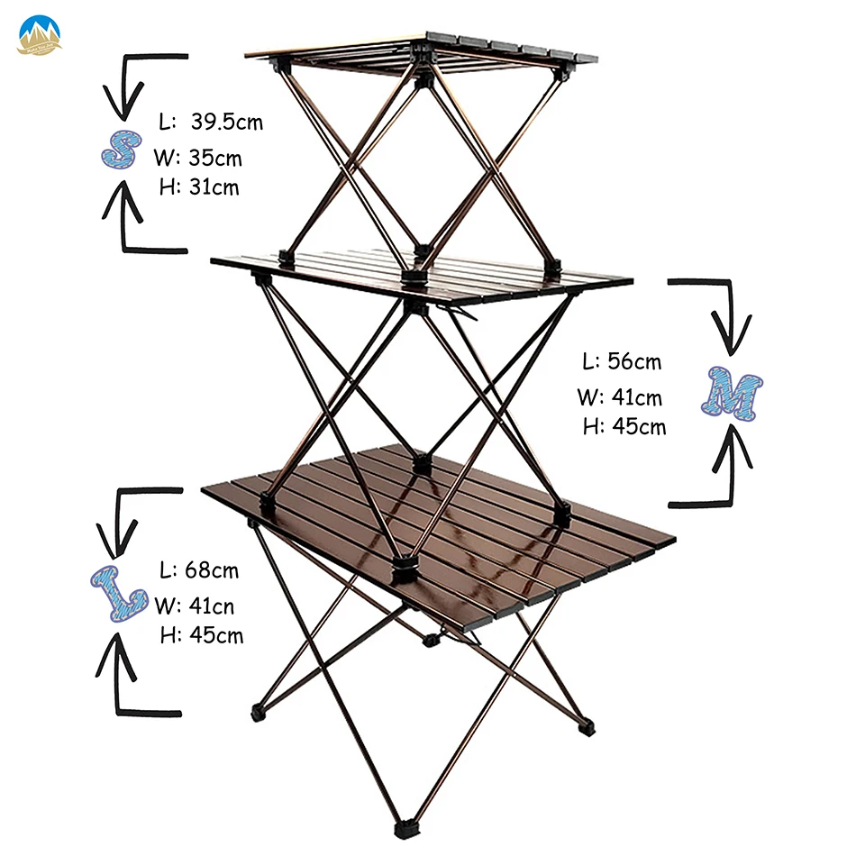 MYJ складные походные столы портативный алюминиевый легкий стол для кемпинга альпинистский стол для внутреннего и наружного пикника