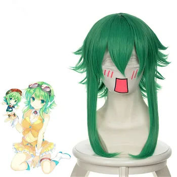 

New Camellia Gumi Megpoid Green Cosplay Party Costume Wigs Heat Resistant Synthetic Hair False Hairpiece MapofBeauty