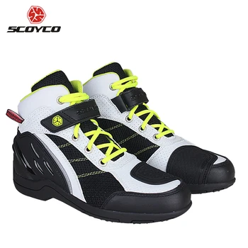 

SCOYCO Motorcycle Boots Men Botas Moto Motorcycle Shoes Breathable Motocross Boots Racing Boots Motorbike Riding Shoes Summer