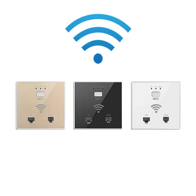 

300Mbps in Wall WiFi Access Point Wireless Socket AP for Hotel WiFi Project Support AC Management RJ45 RJ11 WPS Encryption