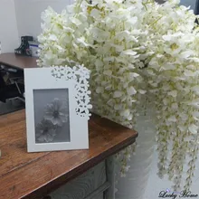 Белая резьба пирсинг фоторамка Европейский стиль домашний декор пластик porta retratos Прямоугольная форма moldura для фотографий размером 4x6 дюймов