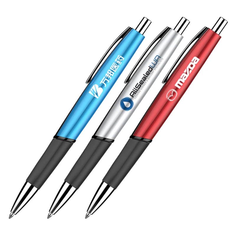 buy 200 pcs lot Novelty click action promotional gifts ball point pens customized logo printing