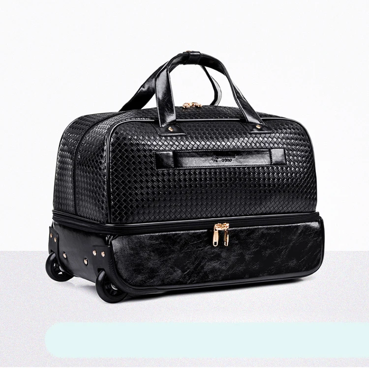 LeTrend черный прокатки Спиннер для багажа для мужчин большой ёмкость дорожная сумка чемоданы колеса 20 дюймов Carry On женщин's сумки