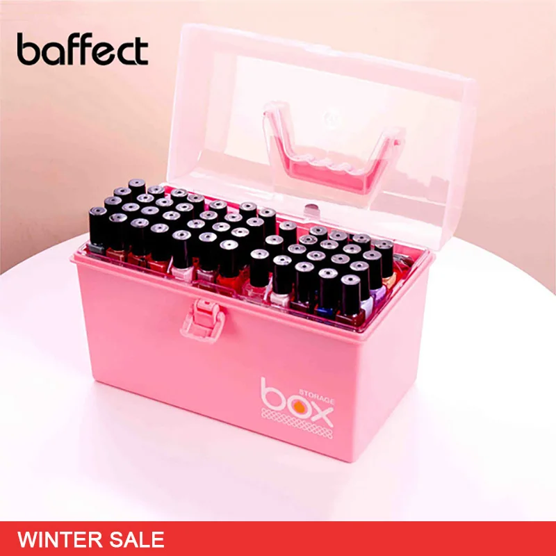 

Plastic Multifunction Makeup Storage Box Nail Polis Organizer Lipstick Holder Rack Cosmetic Manicure Toolbox Shelf Container