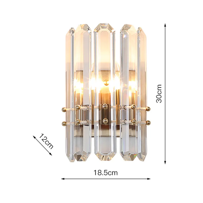 Роскошные хрустальные Настенные светильники для гостиной, спальни, ванной комнаты, гостиничные лестницы, золото Aplique pared
