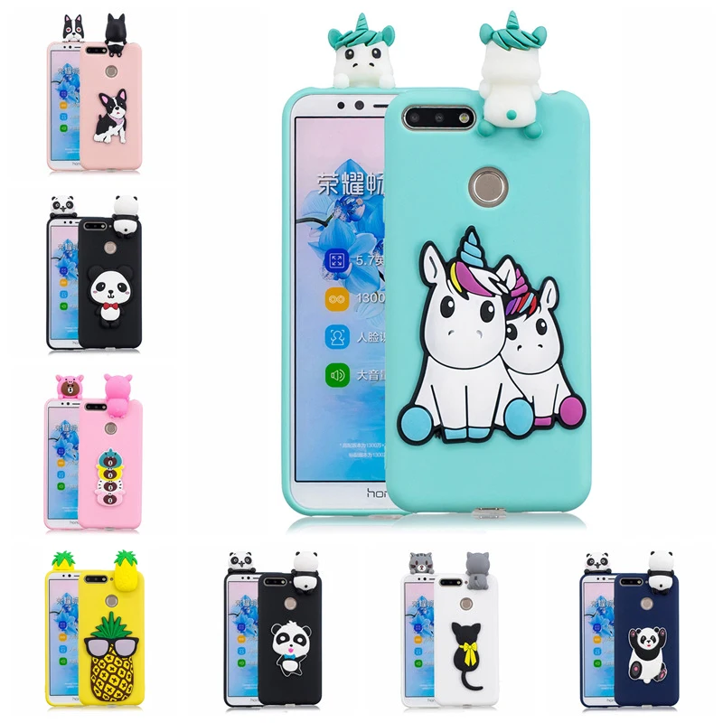 

3D Soft Silicone TPU Case For Huawei Honor 7A Pro Lovely Patterned Cartoon Case For Huawei Y6 2018 / Y6 Prime 2018 Cover Coque