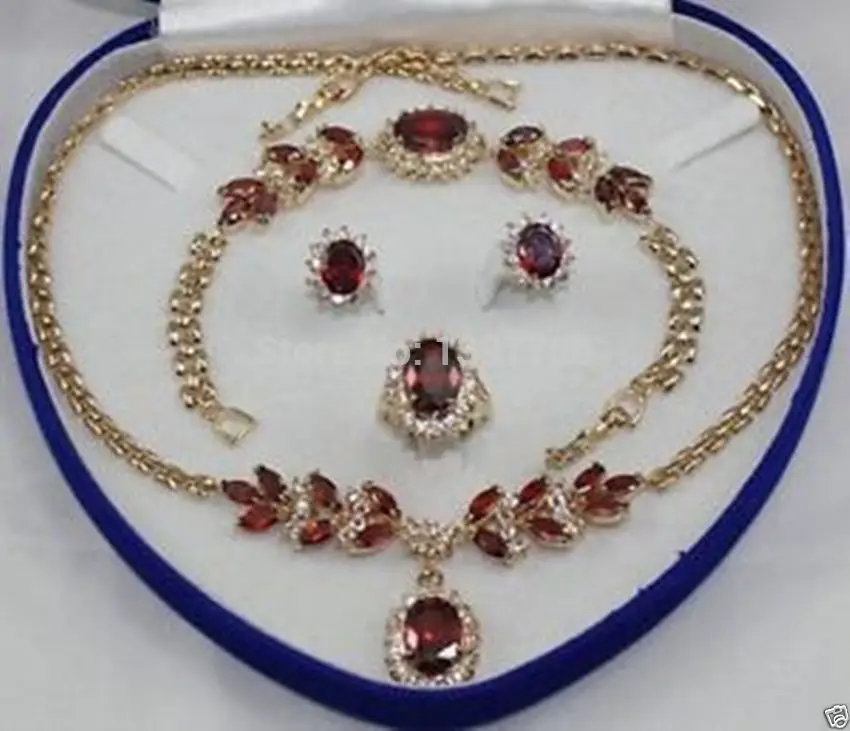 Miss charm Jew.160 Bridal Fashion Jewellery Women's Set Zirconia Necklace Earring Ring Bracelet (A0425)