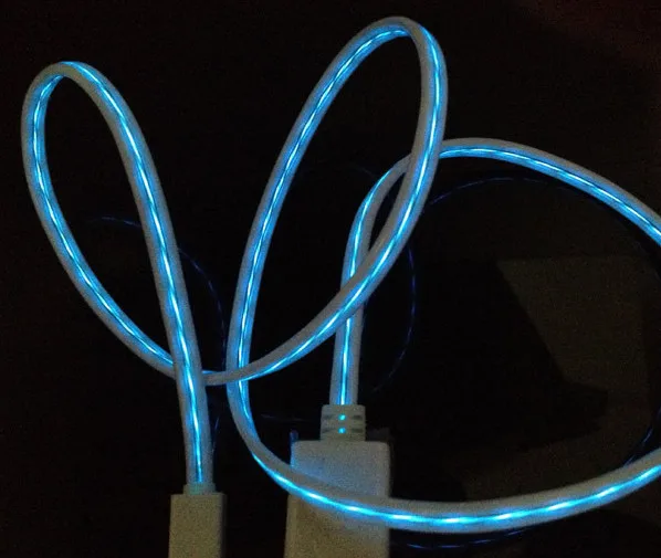High quality 8pin LED Flowing Visible Light Up Luminescent Smart Charge and Sync USB Cable for iPhone 6 plus 5s 5 iPad mini4