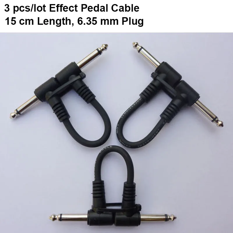3 pcs/lot 15 cm Effect Pedal Cable for Electric Guitar Pedal Guitarra