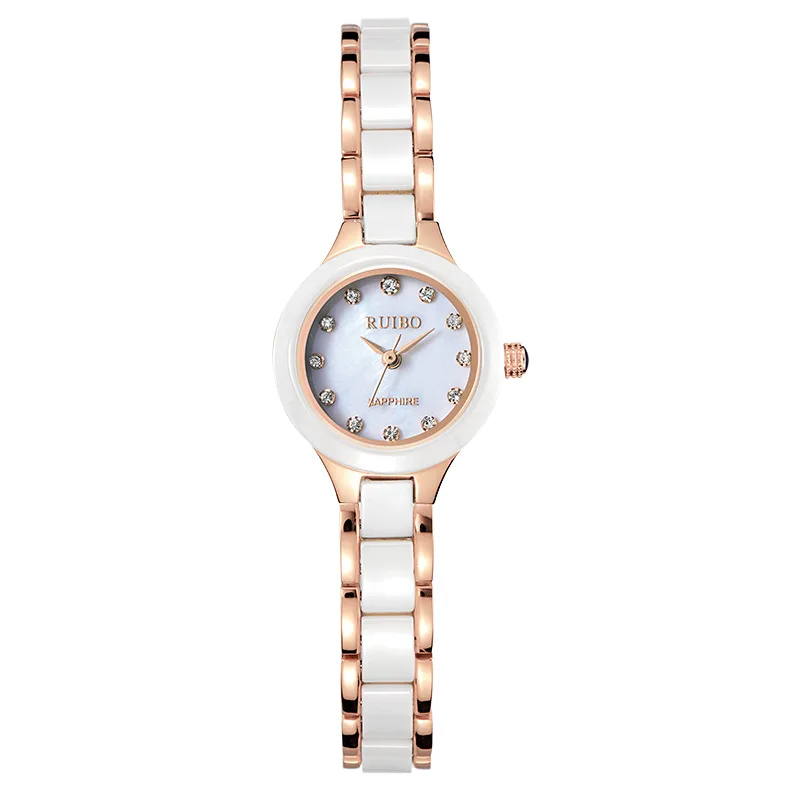 Эксклюзивные часы для женщин водонепроницаемые алмазные Кварцевые Белые керамические женские наручные часы женские часы Citizen movement Новинка