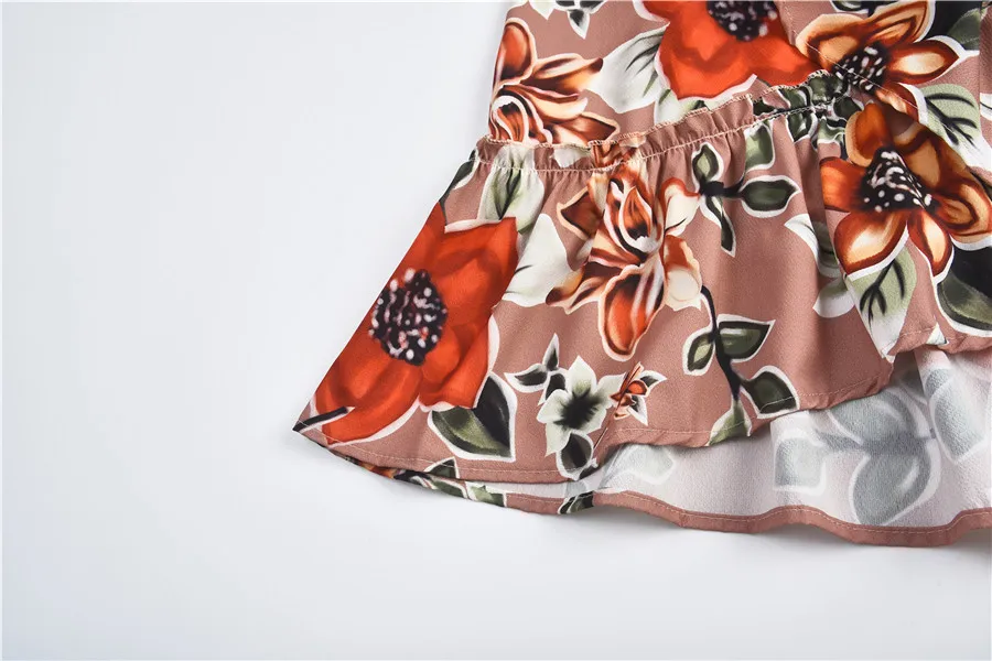 Gladiolus Ruffle Women Dress Summer 2019 Off Shoulder Sexy Floral Print Long Chiffon Dress Women Bohemian Beach Maxi Dresses (9)