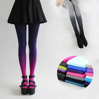 

Women Sexy Tights Fashion 20D Elastic Hosiery Slim Tights Gradient Colors Tights Ladies Hosiery Tights