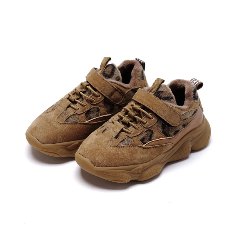 

Kids Warm Winter Shoes 2018 New Hot Leopard Boys Sneakers Children Rubber Shoe Girls Trainer 1 4 6 8 12 years