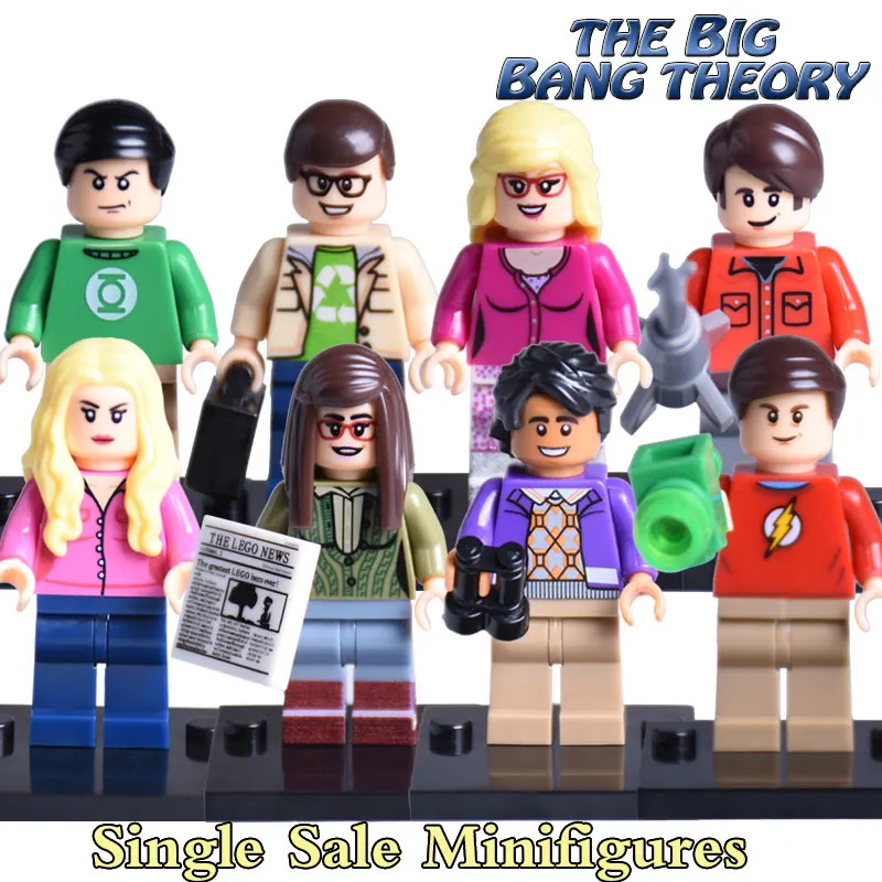 

X0125 The Big Bang Theory Building Blocks TBBT Sheldon Leonard Penny Howard Rajesh Amy Bernadette Starwars Diy figures Kids Toys