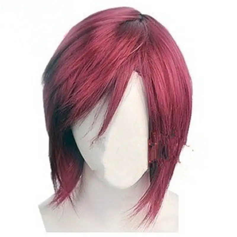 Аниме Наруто Гаара Сасори Косплей Реквизит Парик унисекс вертикальные винно-красные волосы Akasuna no Sasori повязка на голову Sabaku no Gaara косплей парик волос - Цвет: B