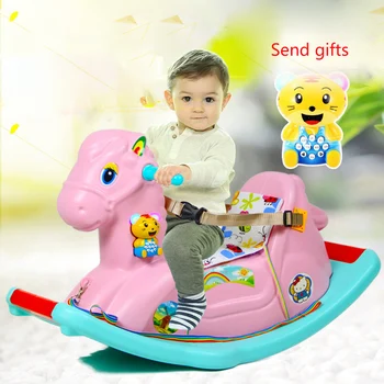 

Children's Rocking Horse Baby Rocking Chair ride on toys with music 1-6 Years Old Baby Birthday Gift Baby Jumper