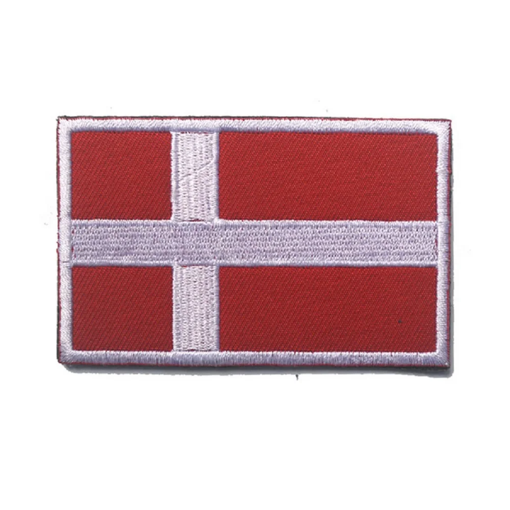 

Embroidery Denmark Flag Patch, Military Tactical Patch, Clothing, Backpack Caps